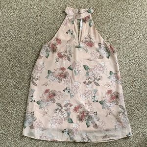 Medium floral print halter dress